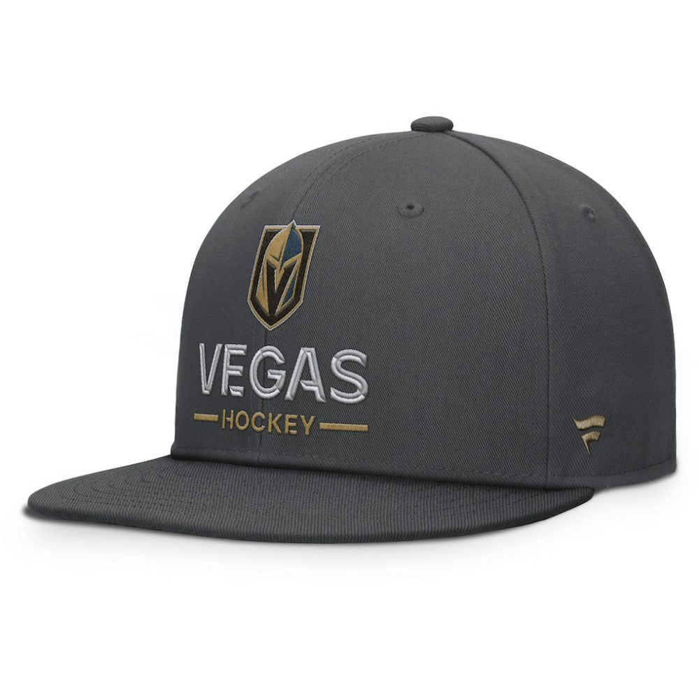 NHL Vegas Golden Knights Fanatics Authentic Pro Rink Lockup Snapback Hat - Charcoal