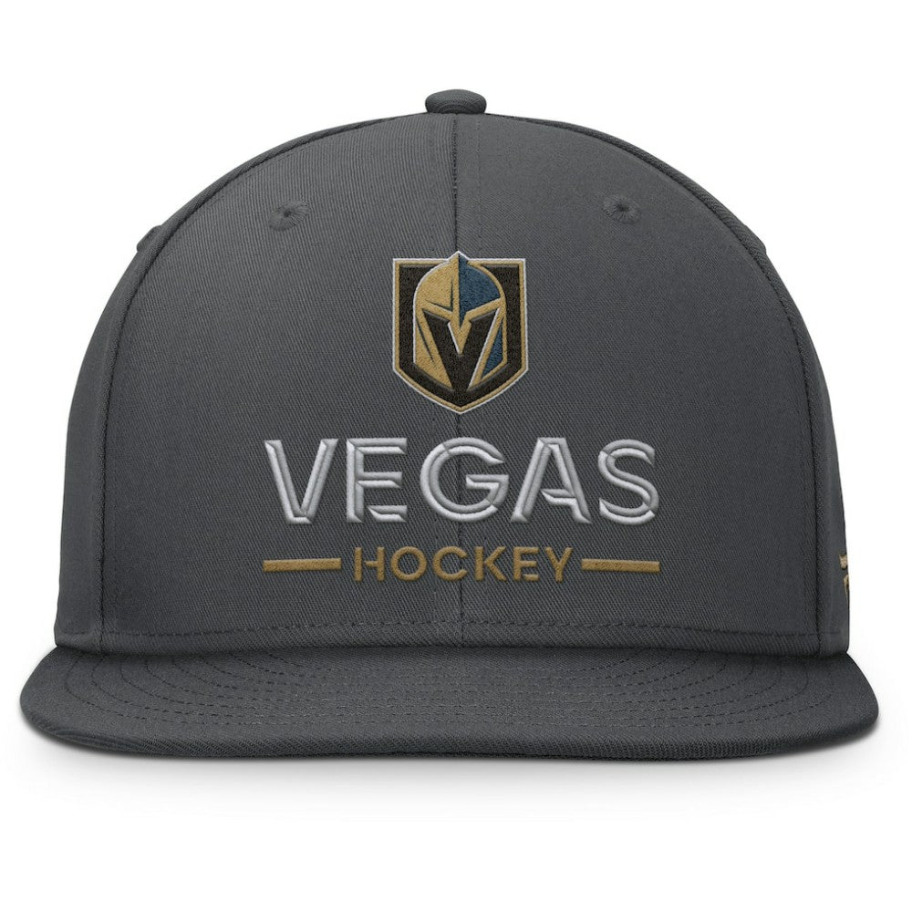 NHL Vegas Golden Knights Fanatics Authentic Pro Rink Lockup Snapback Hat - Charcoal