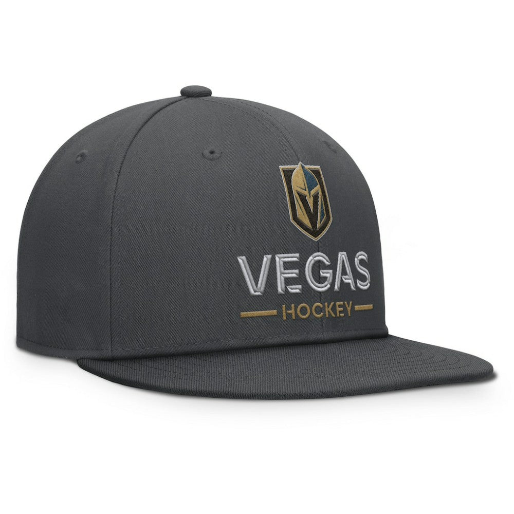 NHL Vegas Golden Knights Fanatics Authentic Pro Rink Lockup Snapback Hat - Charcoal