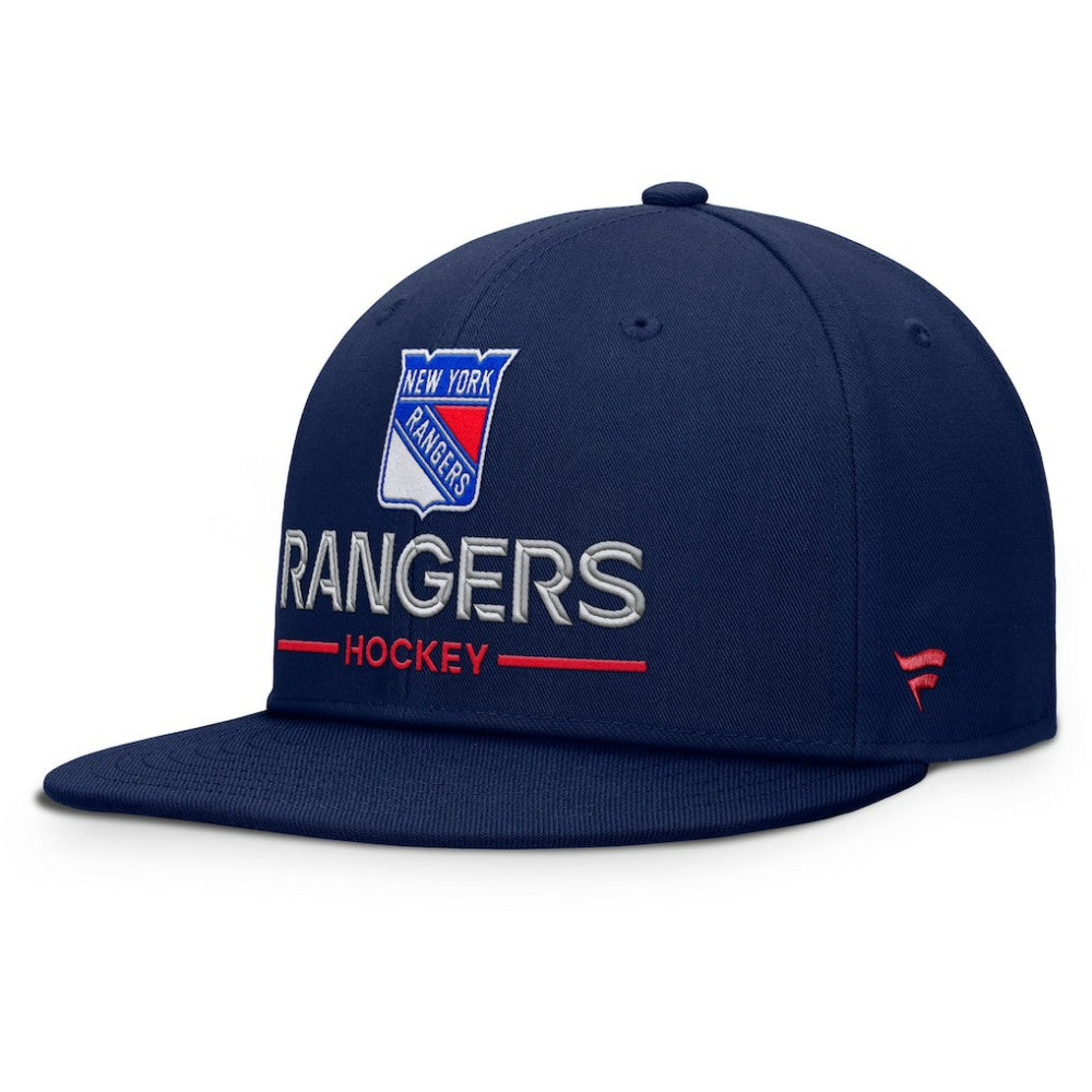 NHL New York Rangers Fanatics Authentic Pro Rink Lockup Snapback Hat - Navy