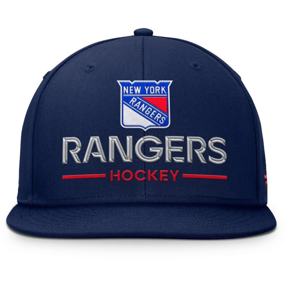 NHL New York Rangers Fanatics Authentic Pro Rink Lockup Snapback Hat - Navy