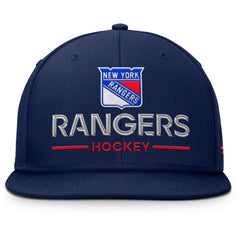 NHL New York Rangers Fanatics Authentic Pro Rink Lockup Snapback Hat - Navy