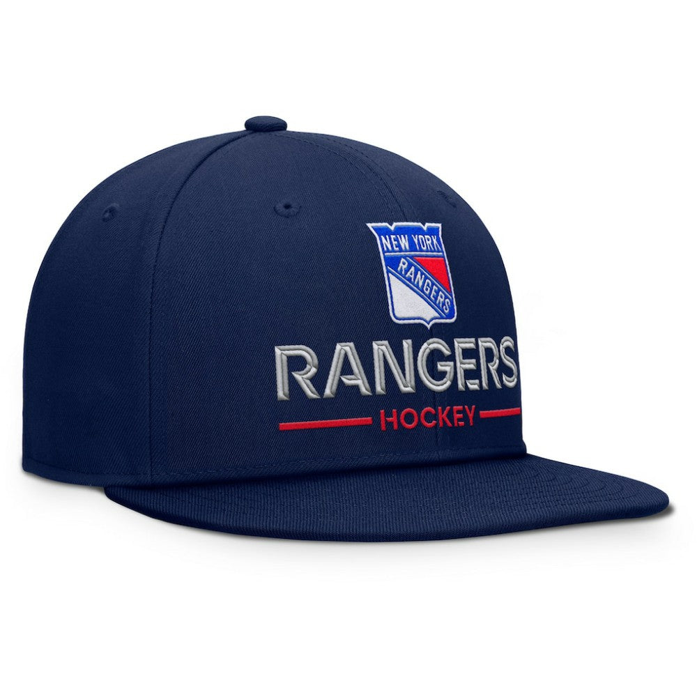 NHL New York Rangers Fanatics Authentic Pro Rink Lockup Snapback Hat - Navy