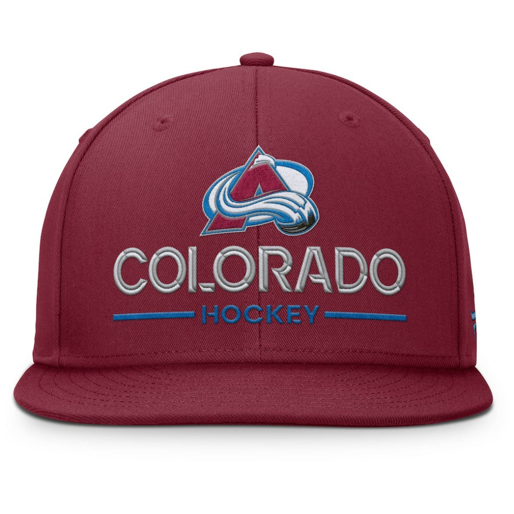 NHL Colorado Avalanche Fanatics Authentic Pro Rink Lockup Snapback Hat - Burgundy