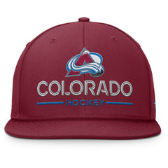 NHL Colorado Avalanche Fanatics Authentic Pro Rink Lockup Snapback Hat - Burgundy