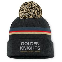 NHL Vegas Golden Knights Fanatics Women's Authentic Pro Rink Cuffed Knit Hat with Pom - Black