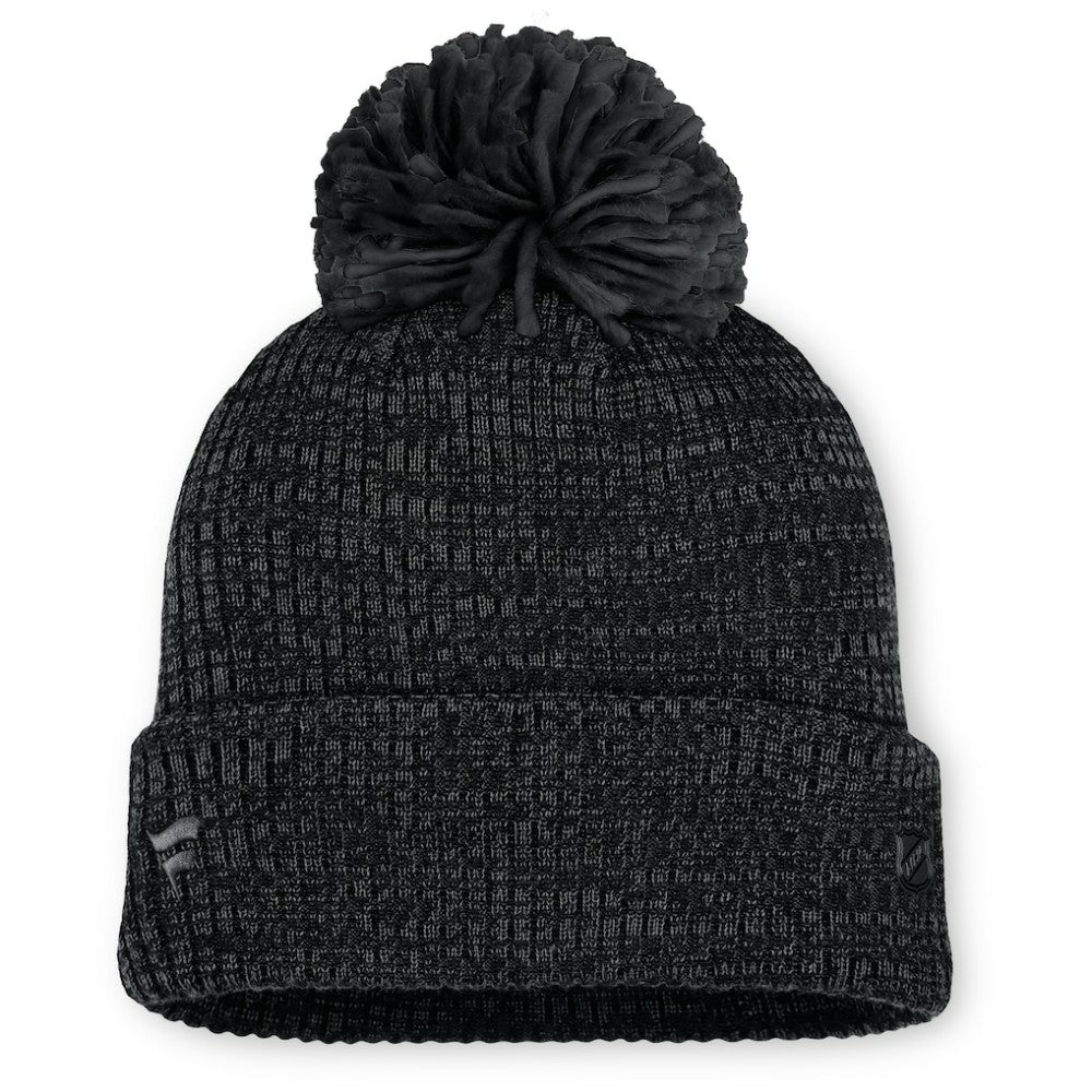 NHL Vegas Golden Knights Fanatics Women's Authentic Pro Road Cuffed Knit Hat with Pom - Black