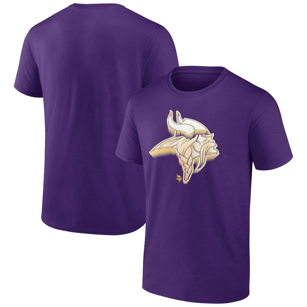 Minnesota Vikings Chrome Dimension T-Shirt Purple