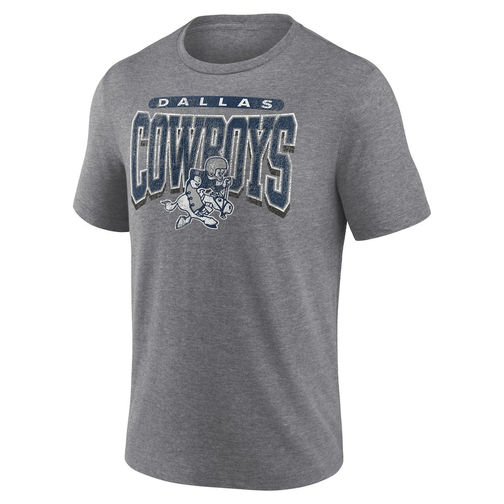 Dallas Cowboys Warped Block Tri-Blend T-Shirt Heather Gray