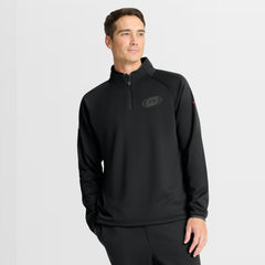 NHL Carolina Hurricanes Fanatics Authentic Pro Tonal Rink Raglan Quarter-Zip Pullover - Black