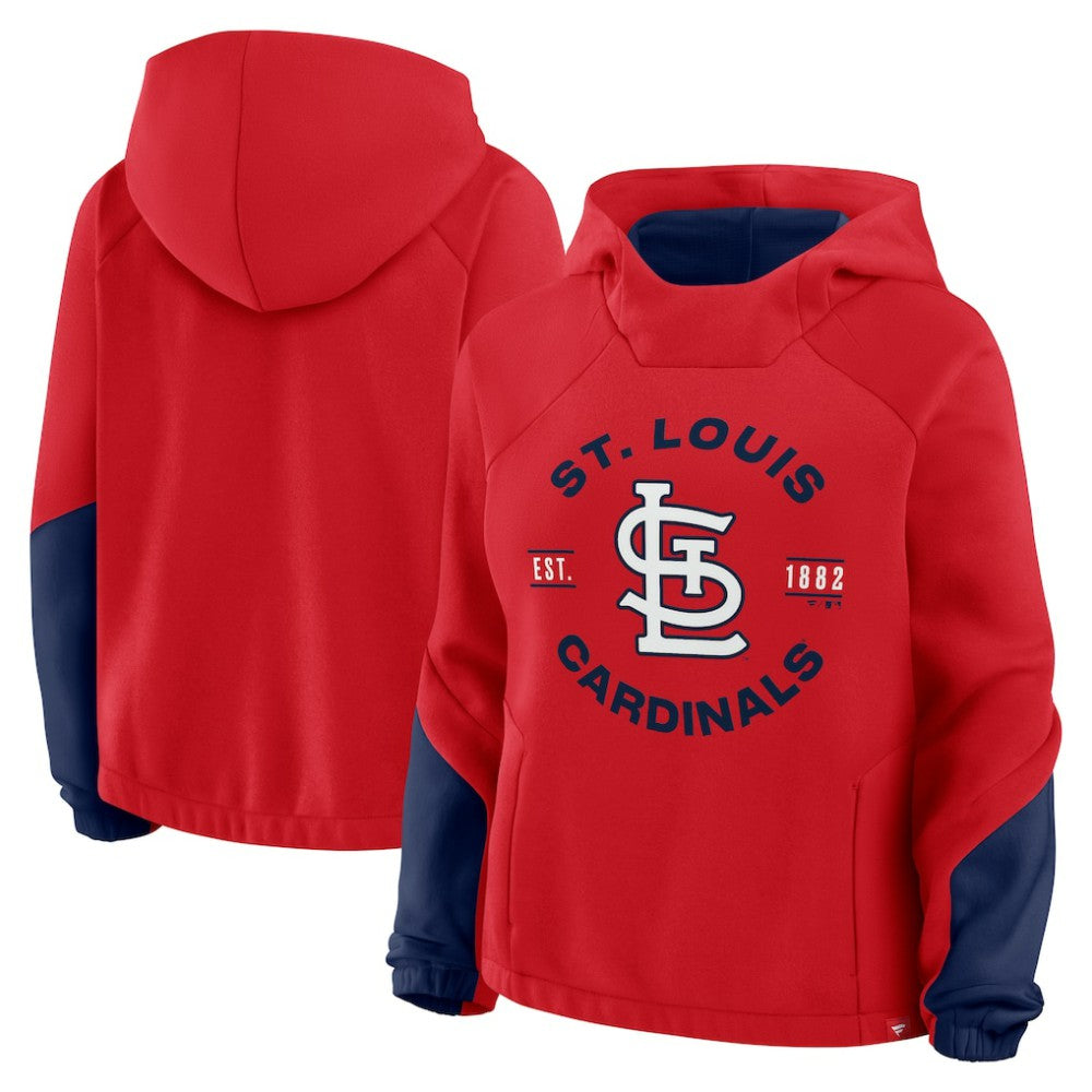 St. Louis Cardinals Fanatics Women's Oversized Time to Win Pullover Hoodie - Red Hoodies