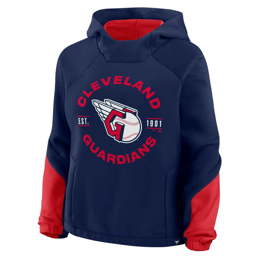 Cleveland Guardians Fanatics Women's Oversized Time to Win Pullover Hoodie - Navy Hoodies