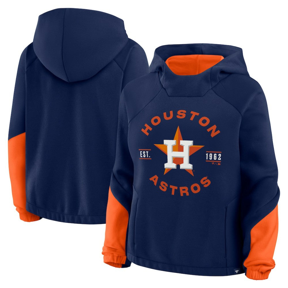 Houston Astros Fanatics Women's Oversized Time to Win Pullover Hoodie - Navy Hoodies