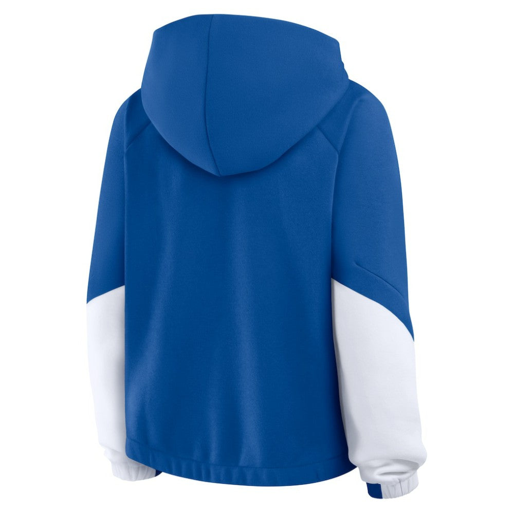 Los Angeles Dodgers Fanatics Women's Oversized Time to Win Pullover Hoodie - Royal Hoodies