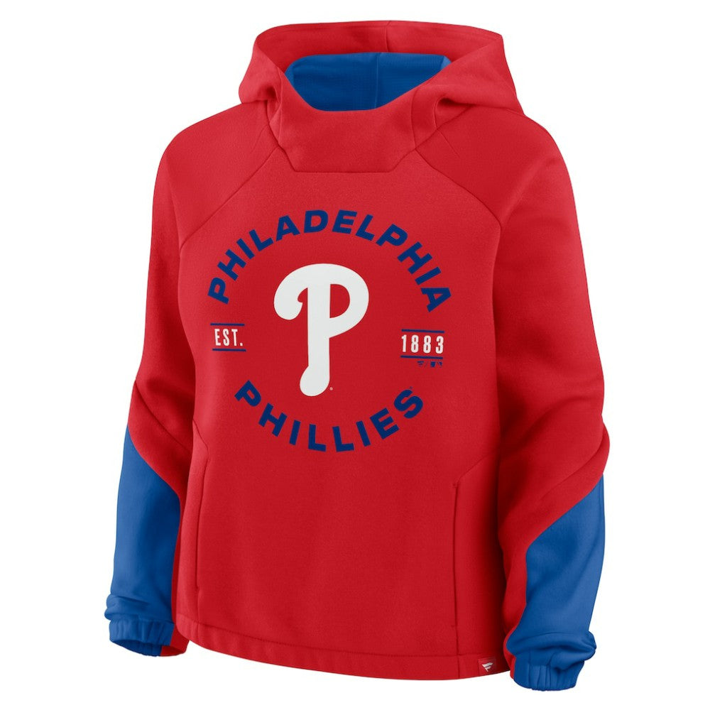 Philadelphia Phillies Fanatics Women's Oversized Time to Win Pullover Hoodie - Red Hoodies