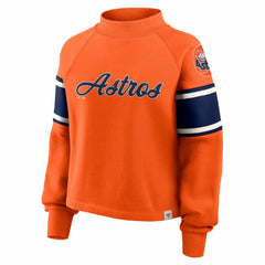 Houston Astros Fanatics Women's Oversized Toss Sweep Raglan Pullover Sweatshirt - Orange Pullover