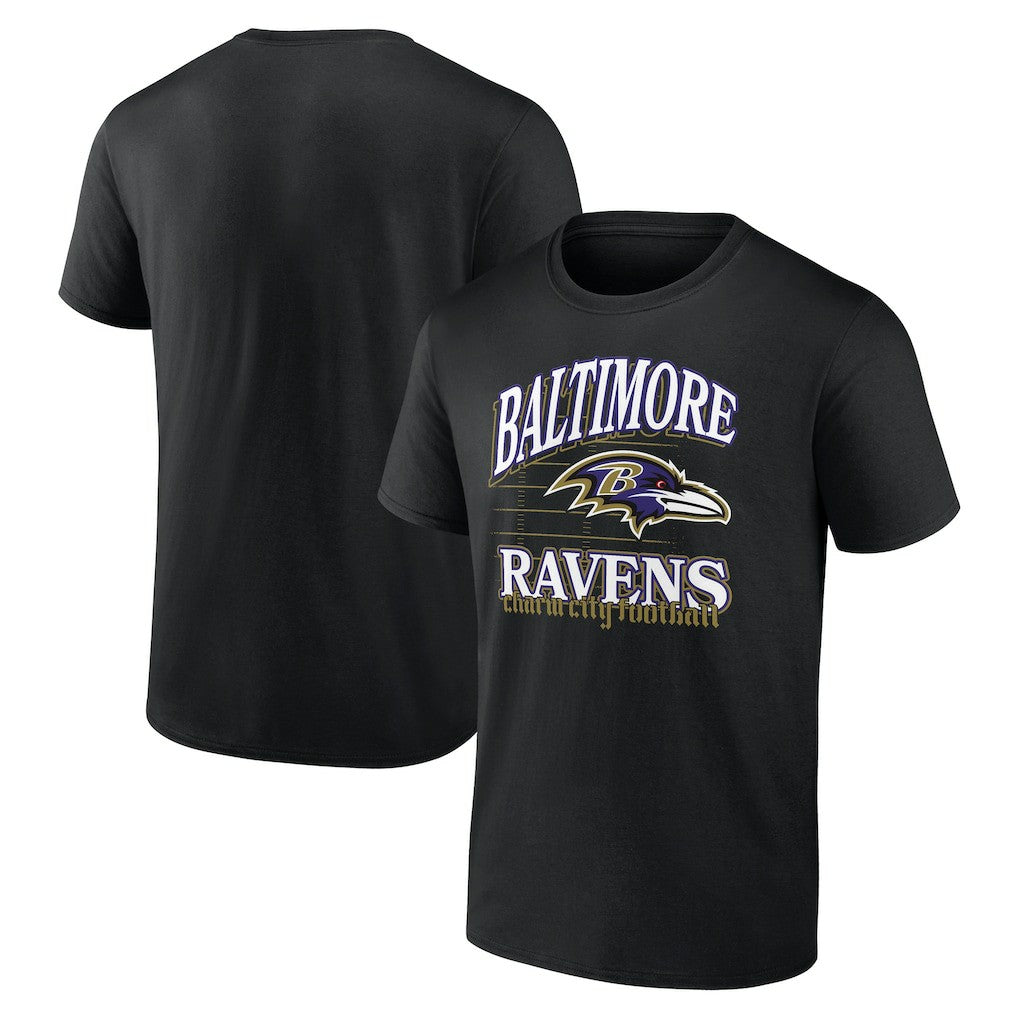 Baltimore Ravens Retro Gridiron T-Shirt Black