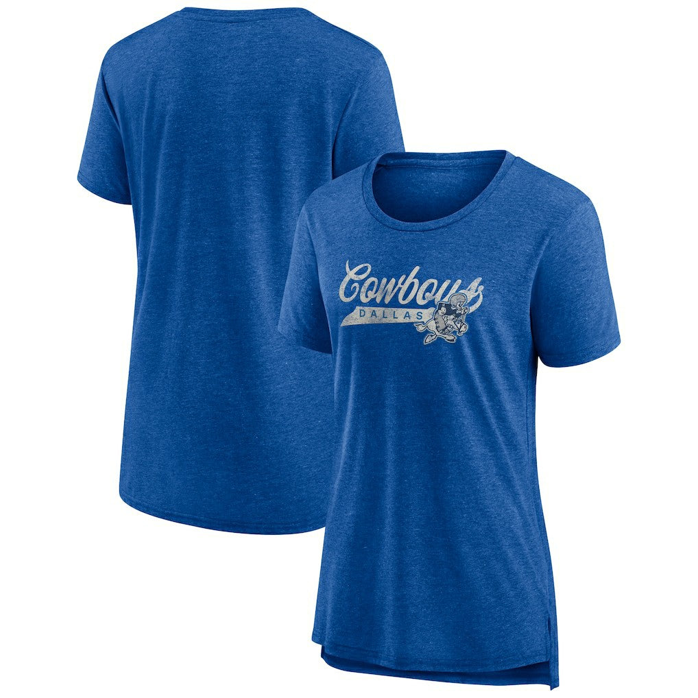 Dallas Cowboys Women's Original Play Tri-Blend T-Shirt Royal
