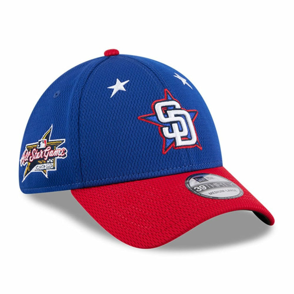 San Diego Padres New Era 2025 MLB All-Star Game Workout 39THIRTY Flex Hat - Blue/Red Hats