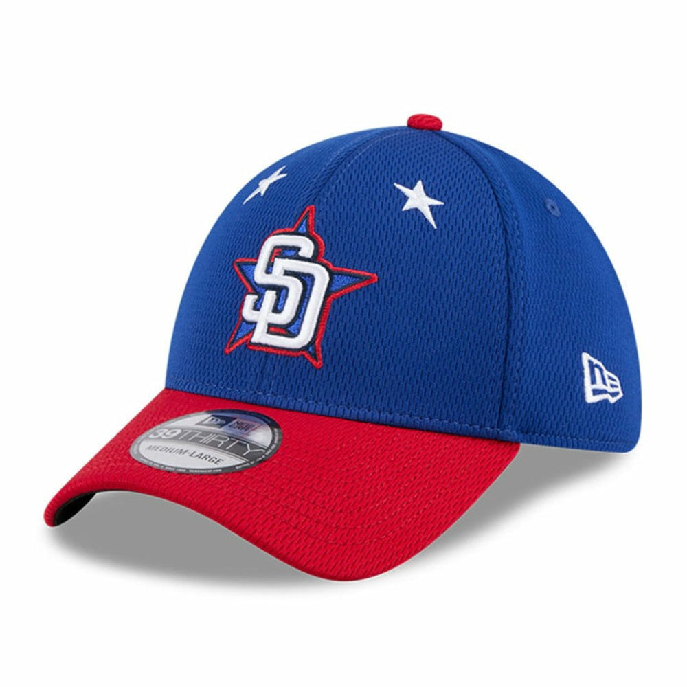 San Diego Padres New Era 2025 MLB All-Star Game Workout 39THIRTY Flex Hat - Blue/Red Hats