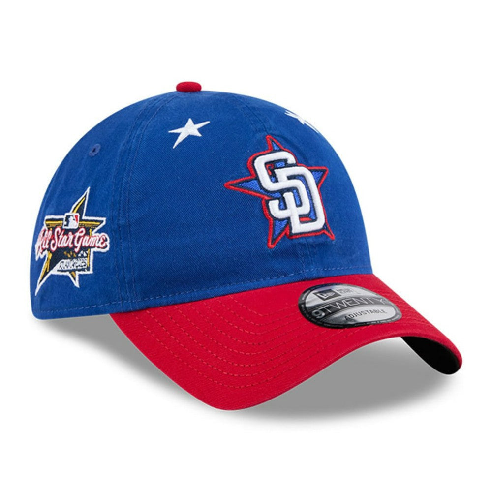 San Diego Padres New Era 2025 MLB All-Star Game Workout 9TWENTY Adjustable Hat - Blue/Red Hats