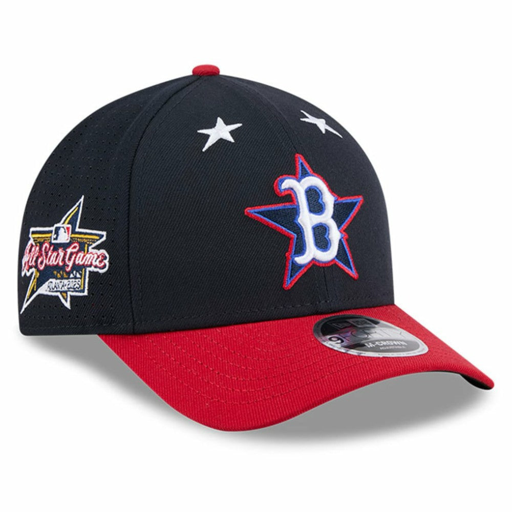 Boston Red Sox New Era 2025 MLB All-Star Game Workout 9FORTY M-Crown Adjustable Hat - Navy/Red Hats