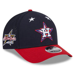 Houston Astros New Era 2025 MLB All-Star Game Workout 9FORTY M-Crown Adjustable Hat - Navy/Red Hats