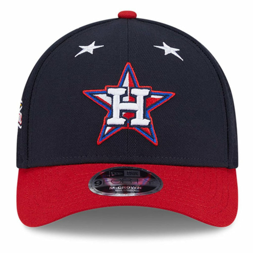 Houston Astros New Era 2025 MLB All-Star Game Workout 9FORTY M-Crown Adjustable Hat - Navy/Red Hats