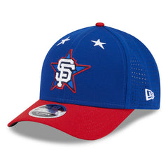 San Francisco Giants New Era 2025 MLB All-Star Game Workout 9FORTY M-Crown Adjustable Hat - Blue/Red Hats