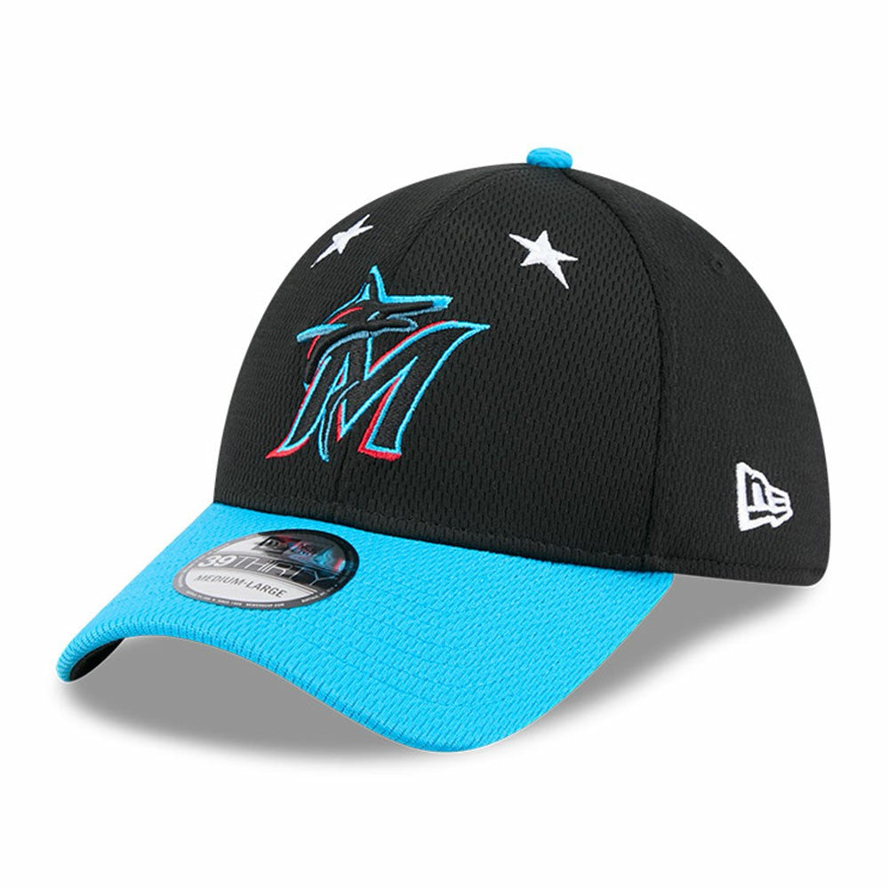 Miami Marlins New Era 2025 MLB All-Star Game 39THIRTY Flex Hat - Black/Blue Hats