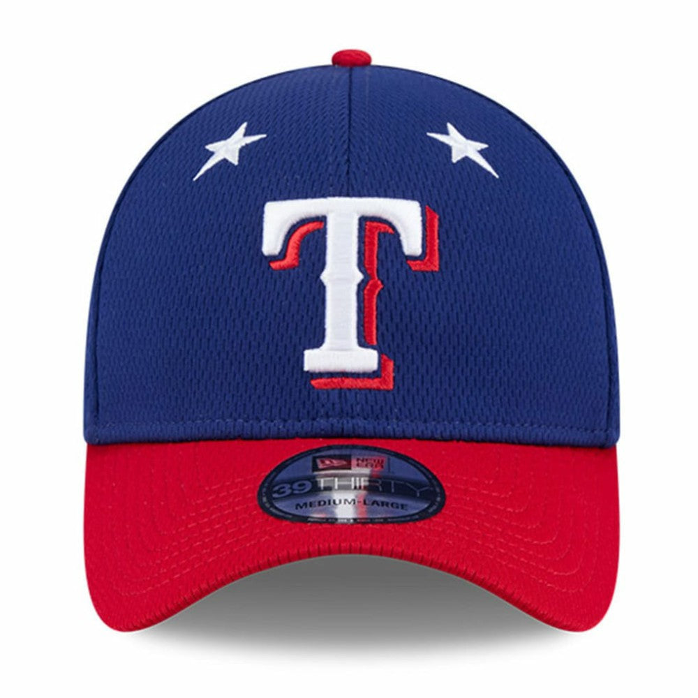 Texas Rangers New Era 2025 MLB All-Star Game 39THIRTY Flex Hat - Royal/Red Hats