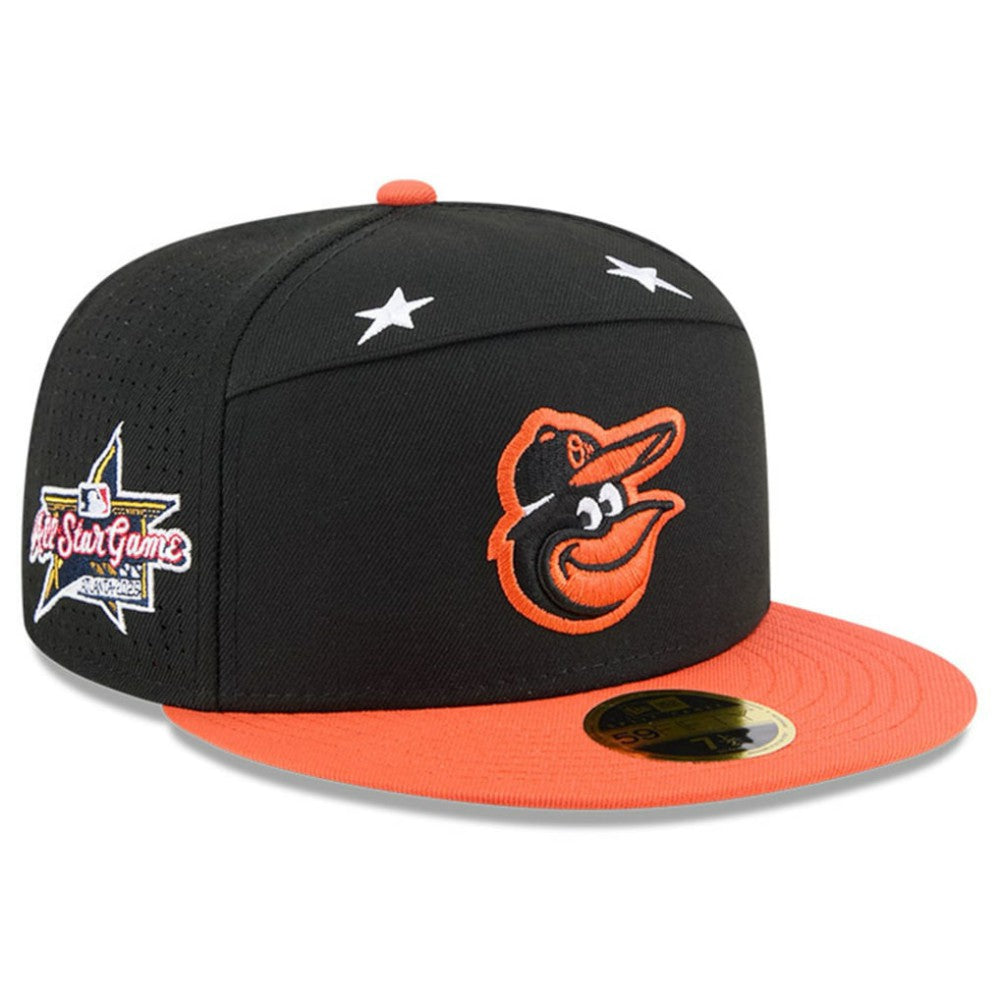 Baltimore Orioles New Era 2025 MLB All-Star Game Side Patch 59FIFTY Fitted Hat - Black/Orange Hats