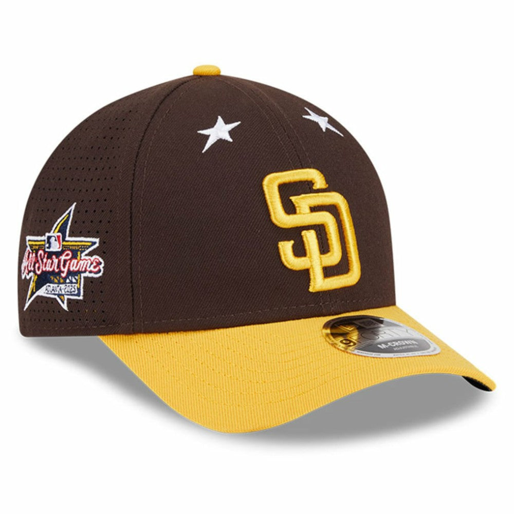 San Diego Padres New Era 2025 MLB All-Star Game 9FORTY M-Crown Adjustable Hat - Brown/Gold Hats