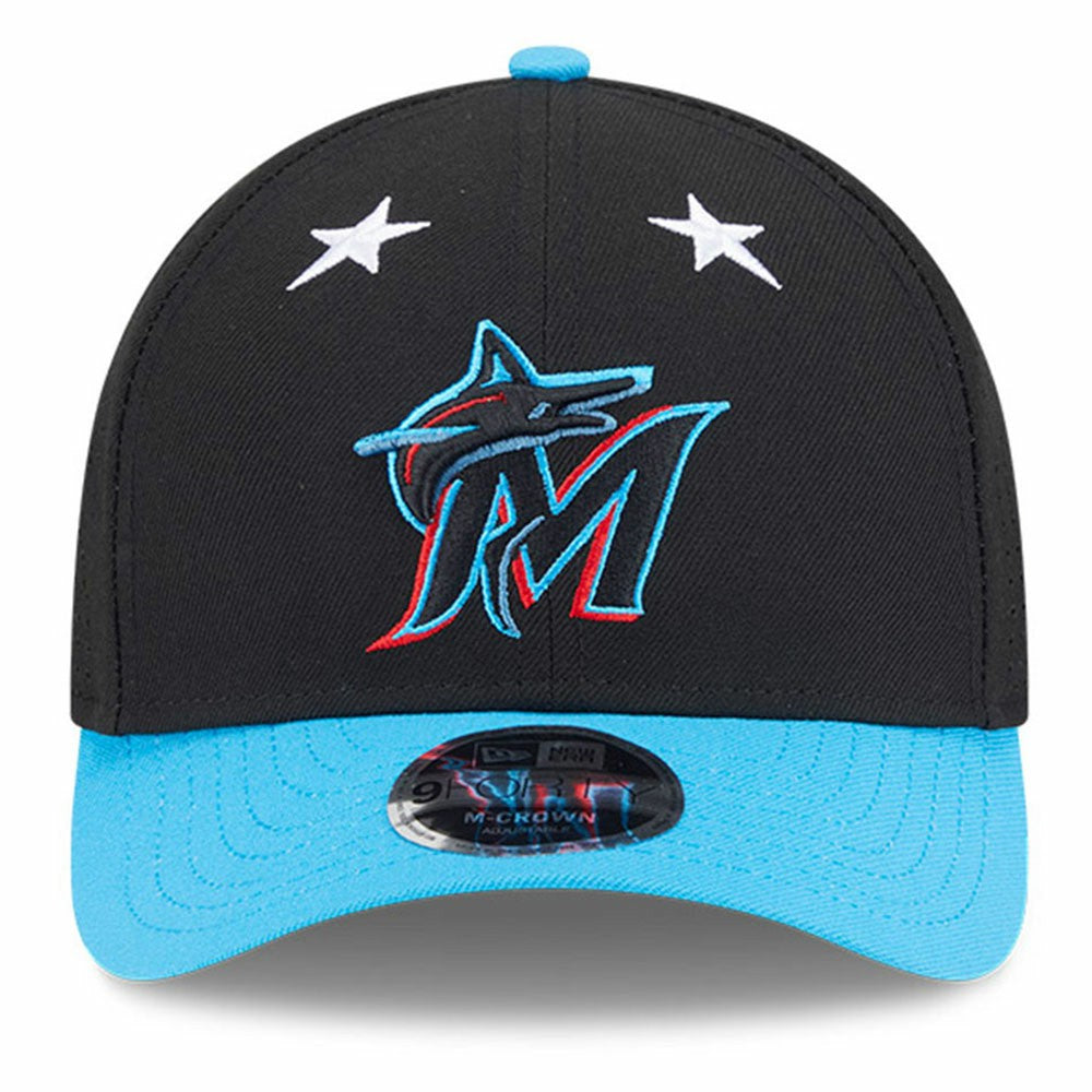 Miami Marlins New Era 2025 MLB All-Star Game 9FORTY M-Crown Adjustable Hat - Black/Blue Hats