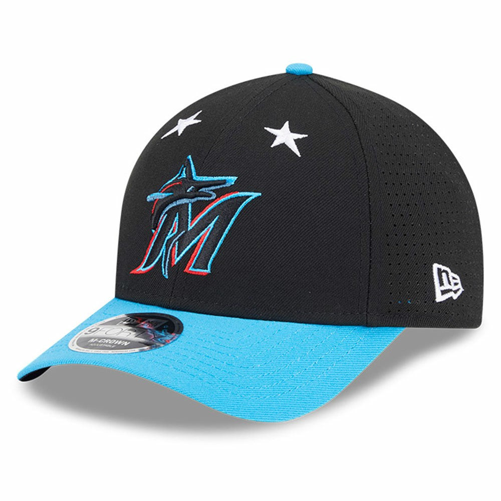 Miami Marlins New Era 2025 MLB All-Star Game 9FORTY M-Crown Adjustable Hat - Black/Blue Hats