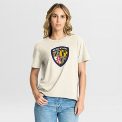 Baltimore Ravens Women's Dove Legacy T-Shirt Cream