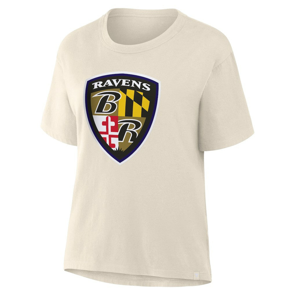 Baltimore Ravens Women's Dove Legacy T-Shirt Cream