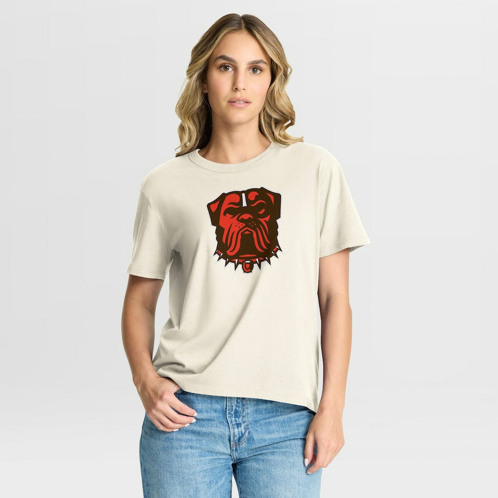 Cleveland Browns Women's Dove Legacy T-Shirt Cream