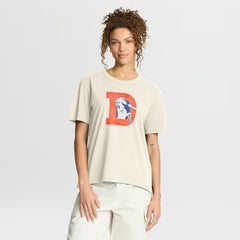 Denver Broncos Women's Dove Legacy T-Shirt Cream