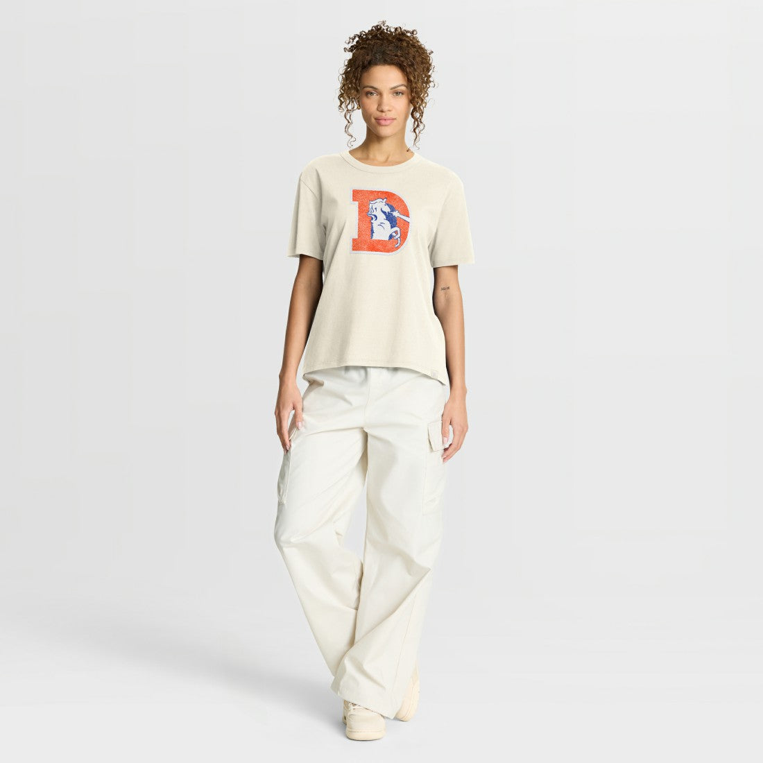 Denver Broncos Women's Dove Legacy T-Shirt Cream