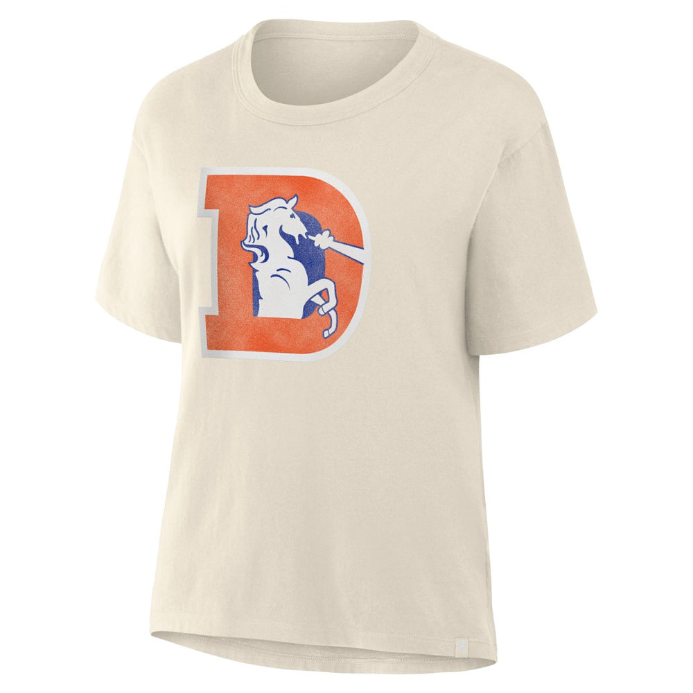 Denver Broncos Women's Dove Legacy T-Shirt Cream