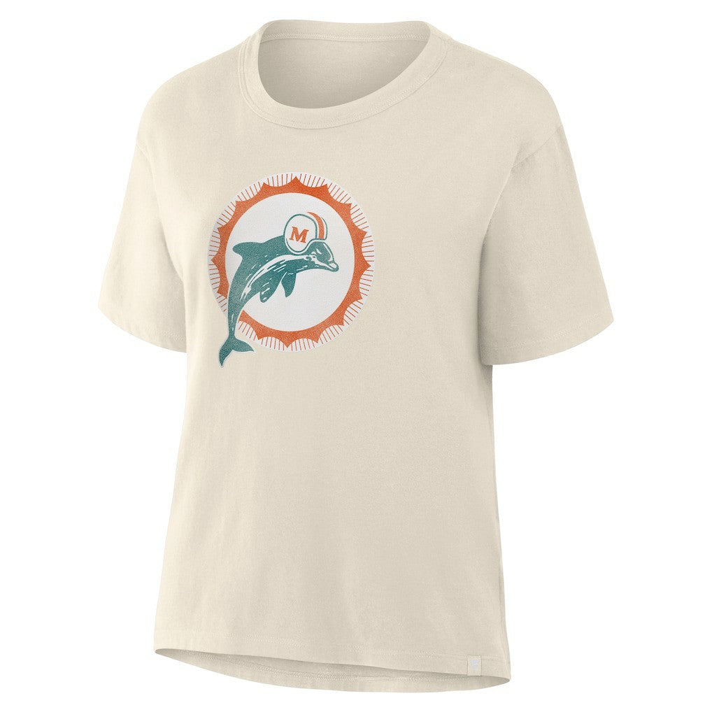 Miami Dolphins Women's Dove Legacy T-Shirt Cream