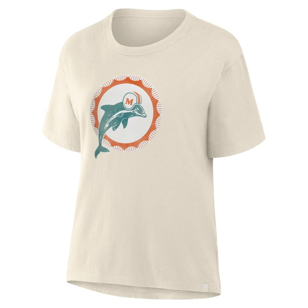 Miami Dolphins Women's Dove Legacy T-Shirt Cream