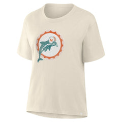 Miami Dolphins Women's Dove Legacy T-Shirt Cream