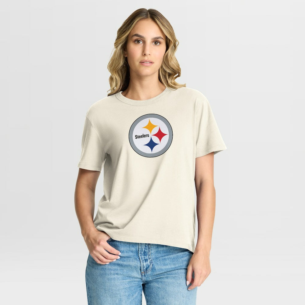 Pittsburgh Steelers Women's Dove Legacy T-Shirt Cream