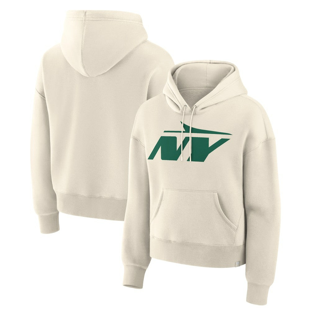 New York Jets Women's Dove Legacy Pullover Hoodie Cream