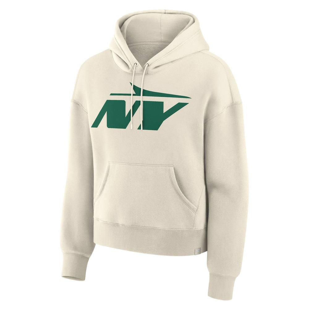 New York Jets Women's Dove Legacy Pullover Hoodie Cream