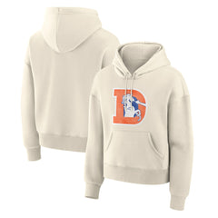 Denver Broncos Women's Dove Legacy Pullover Hoodie Cream