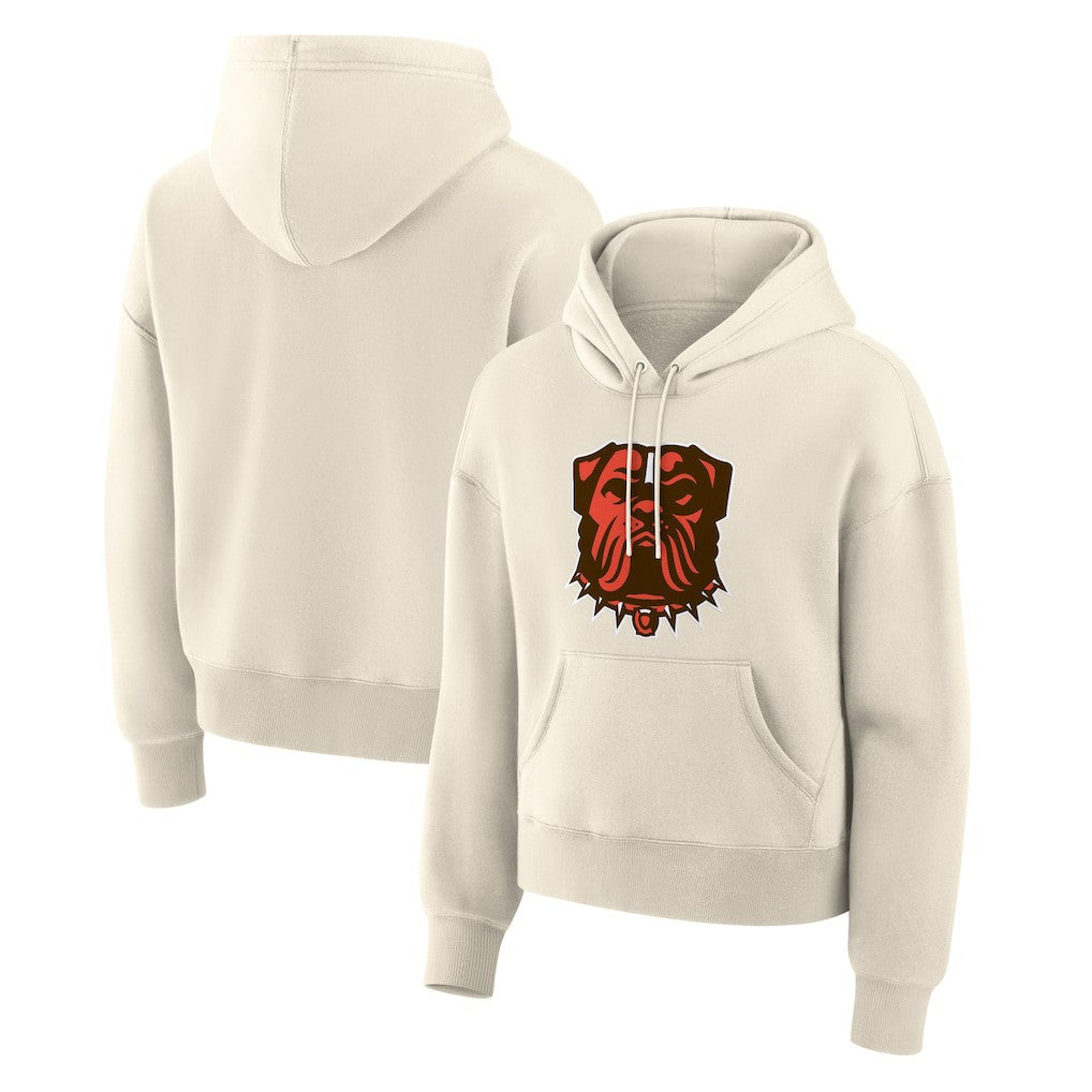 Cleveland Browns Women's Dove Legacy Pullover Hoodie Cream