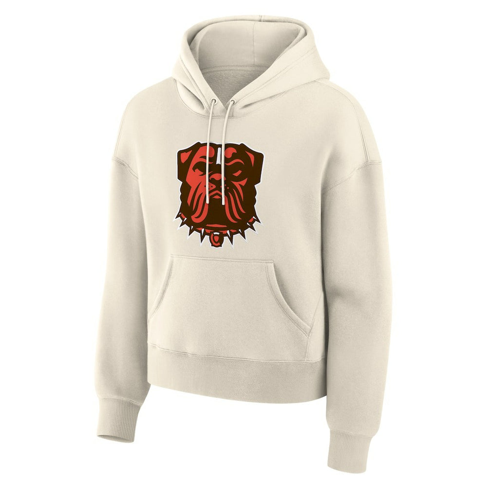 Cleveland Browns Women's Dove Legacy Pullover Hoodie Cream